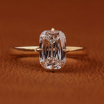 Load image into Gallery viewer, 1 Carat Elongated Cushion Cut Lab Grown Diamond Solitaire Engagement Ring in 14K Yellow Gold