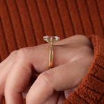 Load image into Gallery viewer, 1 Carat Elongated Cushion Cut Lab Grown Diamond Solitaire Engagement Ring in 14K Yellow Gold