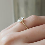 Load image into Gallery viewer, Oval Cut Solitaire Diamond Engagement Ring in Yellow Gold | Custom Lab-Grown Diamond Ring