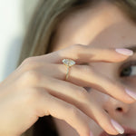Load image into Gallery viewer, Oval Cut Solitaire Diamond Engagement Ring in Yellow Gold | Custom Lab-Grown Diamond Ring