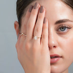 Load image into Gallery viewer, Oval Cut Solitaire Diamond Engagement Ring in Yellow Gold | Custom Lab-Grown Diamond Ring