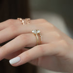 Load image into Gallery viewer, Oval Cut Solitaire Diamond Engagement Ring in Yellow Gold | Custom Lab-Grown Diamond Ring