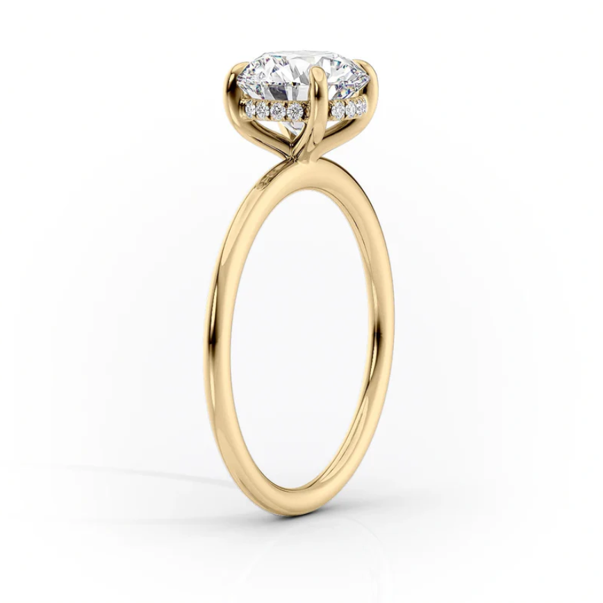 Classic round solitaire engagement ring