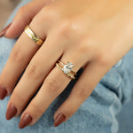 Load image into Gallery viewer, Oval Cut Solitaire Diamond Engagement Ring in Yellow Gold | Custom Lab-Grown Diamond Ring
