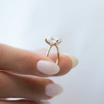 Load image into Gallery viewer, Oval Cut Solitaire Diamond Engagement Ring in Yellow Gold | Custom Lab-Grown Diamond Ring
