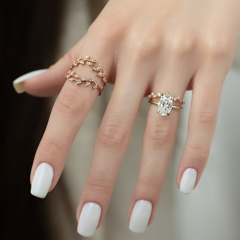 Oval Cut Solitaire Diamond Engagement Ring in Yellow Gold | Custom Lab-Grown Diamond Ring