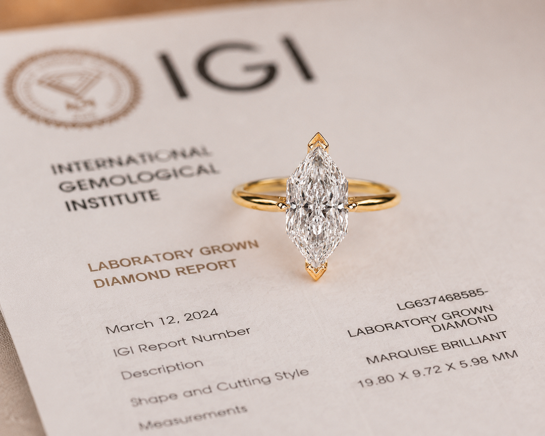 Dutch Marquise Engagement Ring in Hidden Halo Style in Rose Gold