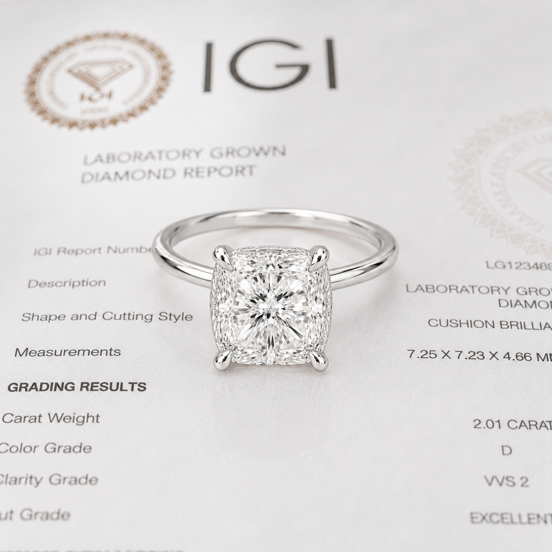 Elongated Cushion Cut East West Engagement Ring in 925 Sterling Silver