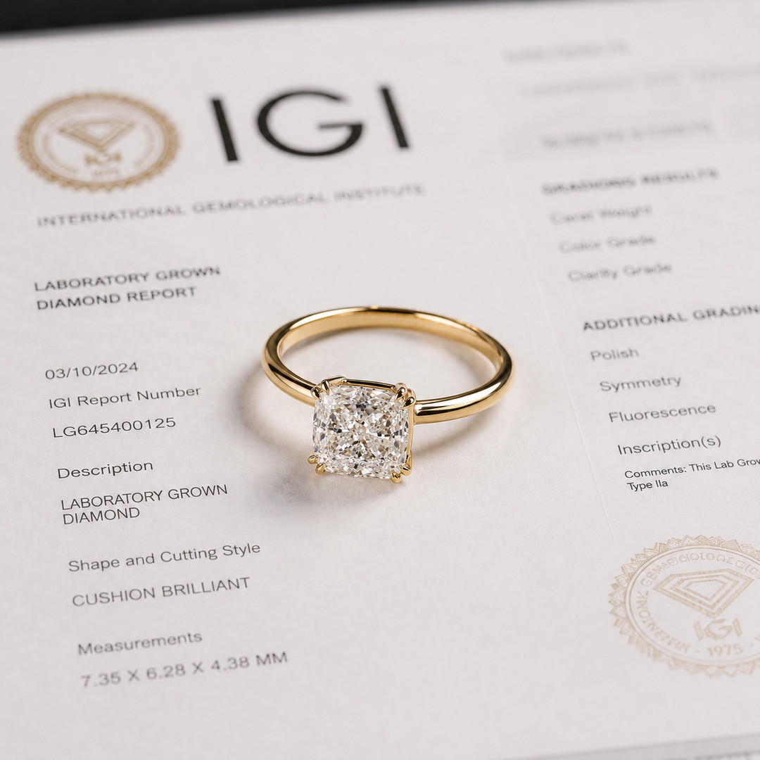 Elongated Cushion Cut East West Engagement Ring in Yellow Gold
