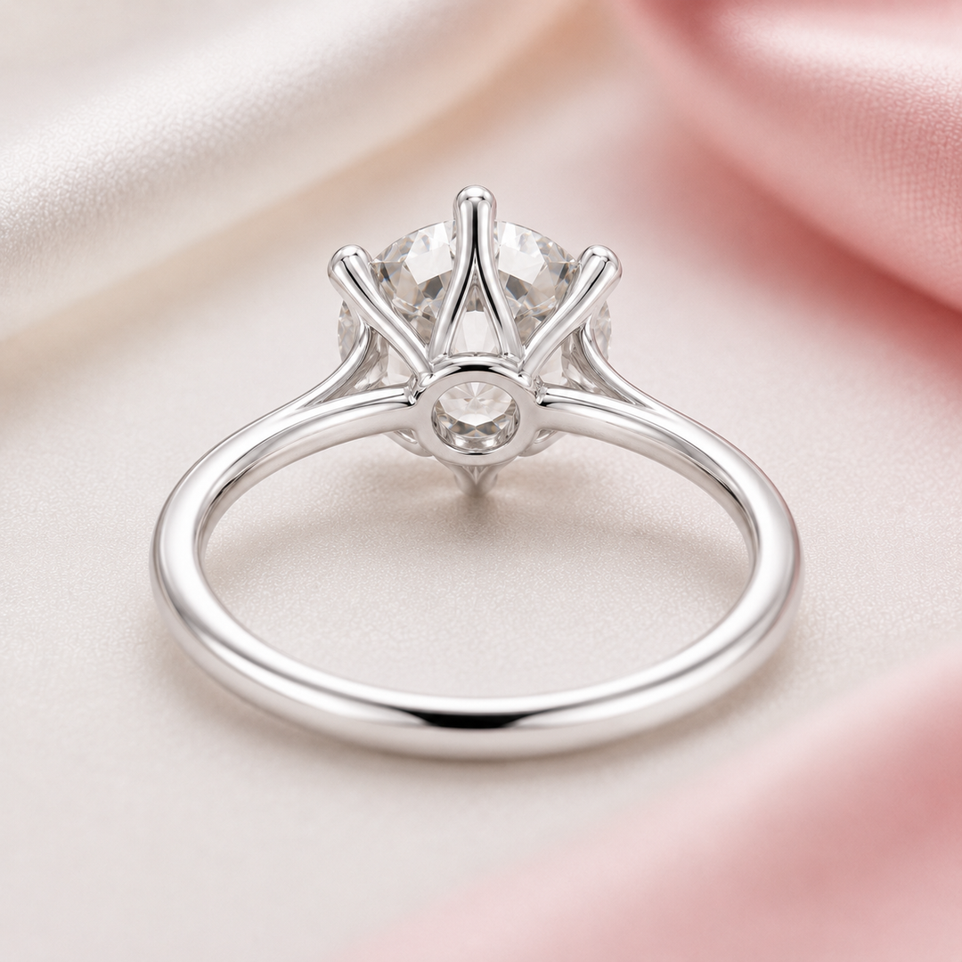 Perfect Innovation Lab Grown Diamond Solitaire Engagement Ring in 925 Sterling Silver