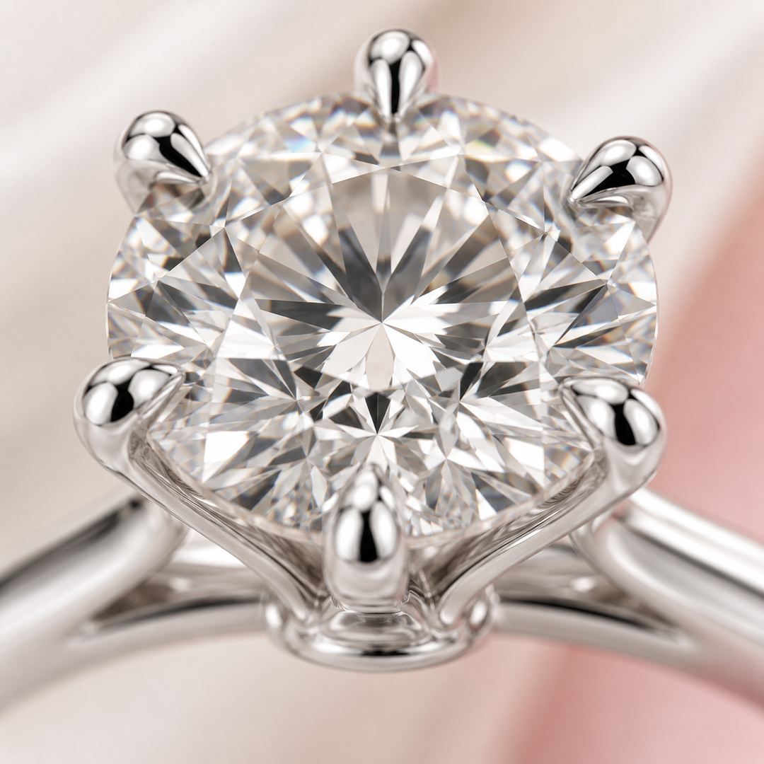 Perfect Innovation Lab Grown Diamond Solitaire Engagement Ring in White Gold