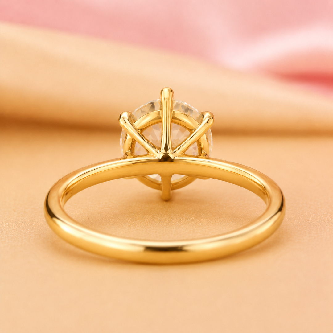 Perfect Innovation Lab Grown Diamond Solitaire Engagement Ring in Yellow Gold