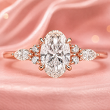 Marquise Cut Diamond Ring in Muse Setting in Rose Gold