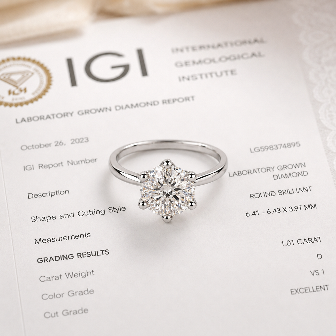 Portuguese Cut Diamond Ring in Cathedral Setting in 925 Sterling Silver