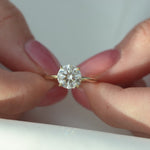 Load and play video in Gallery viewer, Classic Round Solitaire Engagement Ring
